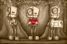 Fabio Napoleoni  Fabio Napoleoni  I Love You - Sepia (OE) Mini Print